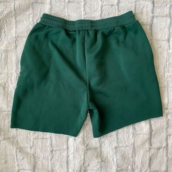 Men’s XL pull on cotton blend cut off shorts w/elastic waist & drawstring green - Picture 5 of 9